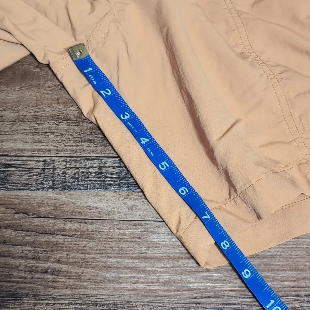 Eddie Bauer Ripstop Tech Shorts Size Large Brown Rust Belted Nylon Hiking